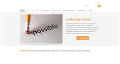 Desktop Screenshot of mathmadepossible.com