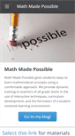 Mobile Screenshot of mathmadepossible.com